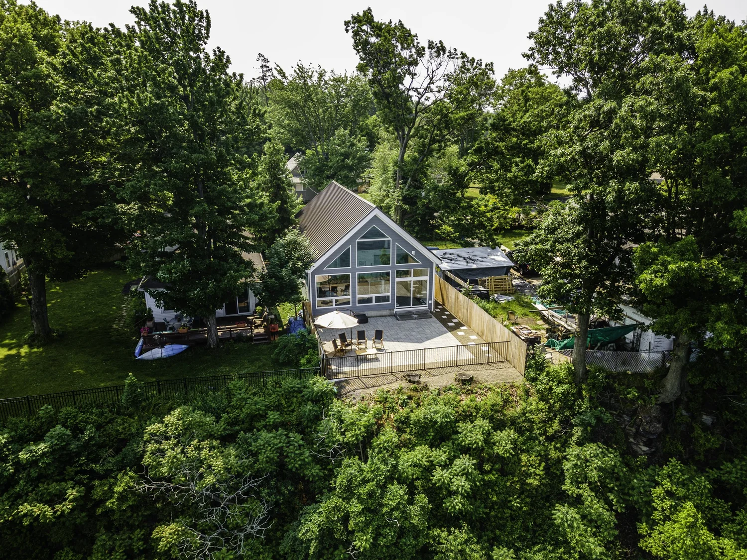 Aerial drone photography of a Buffalo NY home for sale