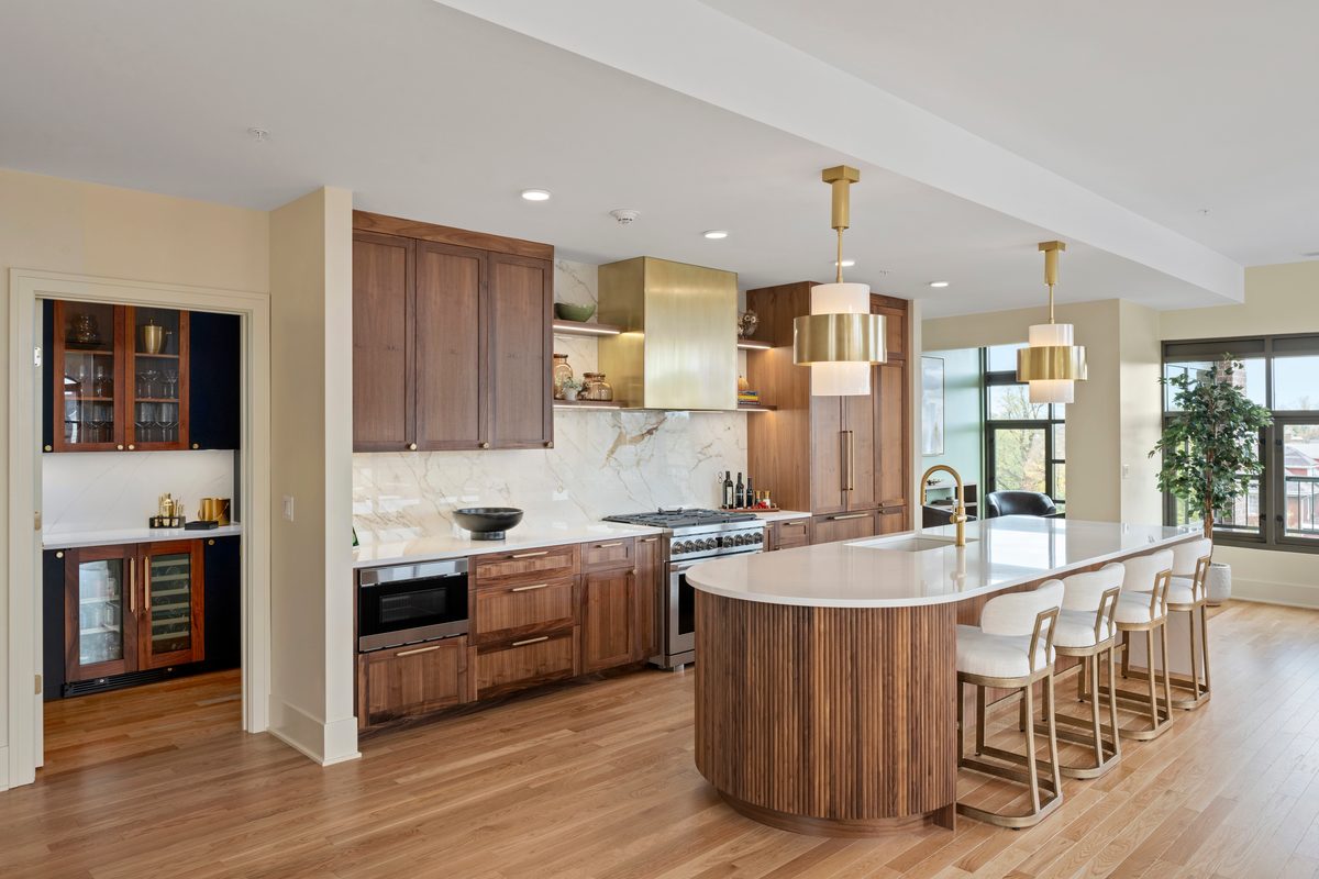 Interior photography, condo kitchen at 1111 Elmwood